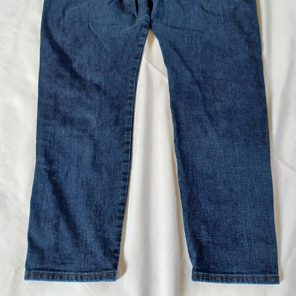 Loft Womens Skinny Jeans Dark Wash Highrise Ankle Length Stretch Size 32 Size 14 - Picture 6 of 14